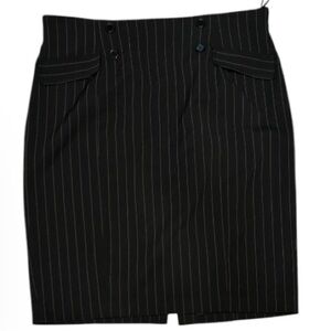 Spiegel Black Pinstriped Skirt,‎ EUC Size 20W.